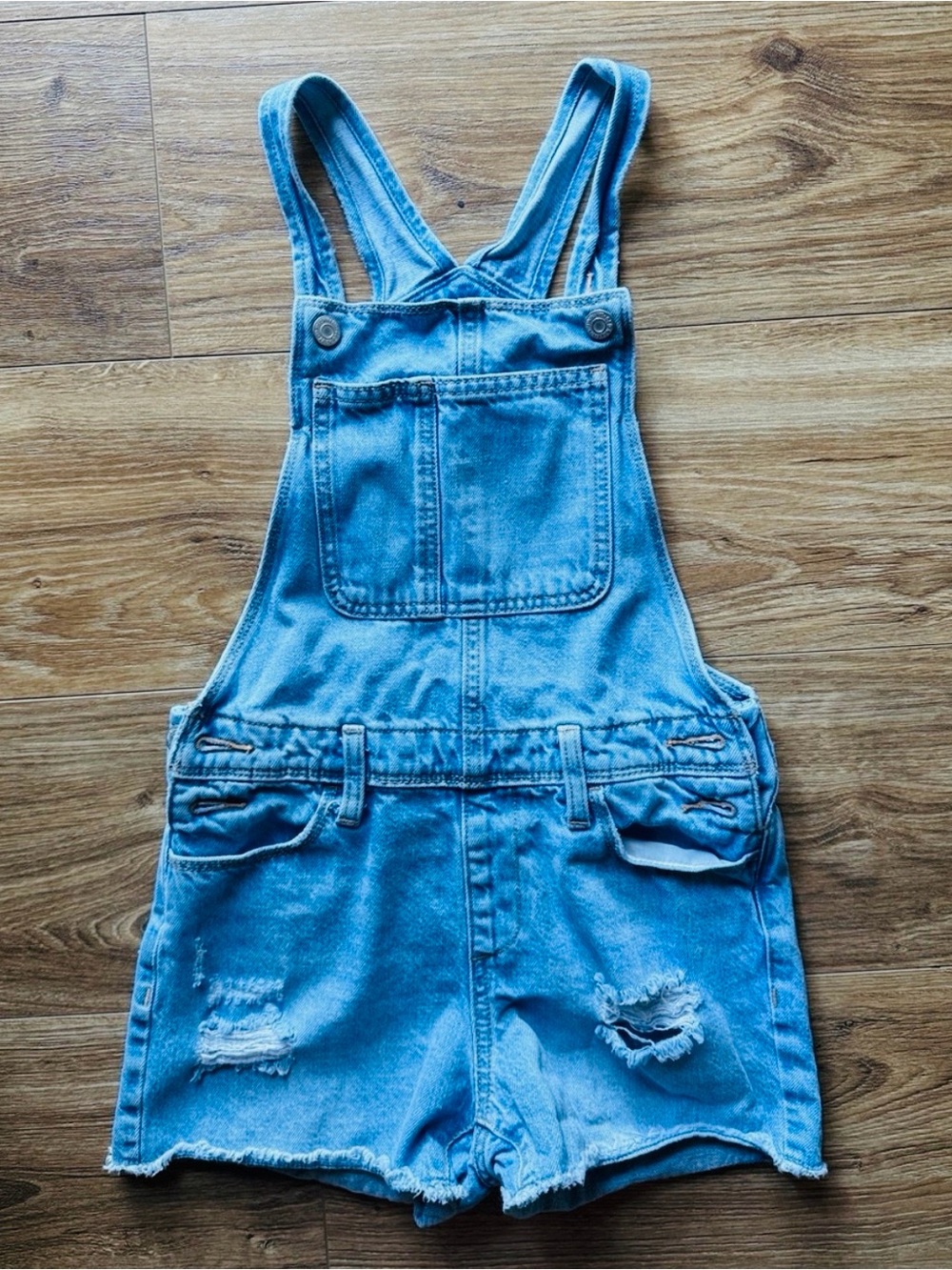 Old Navy Light Blue Denim Short Overalls